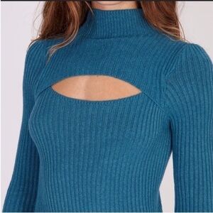 Abercrombie & Fitch ottoman sweater bodysuit with chest cut out‌‌‌